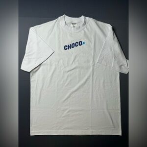 Shaka wear white tshirt with CHOCO AI print XL